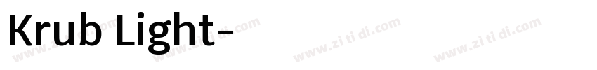 Krub Light字体转换